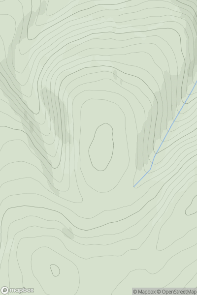 Thumbnail image for Middle Hill [Central Scotland from Dumbarton to Montrose] showing contour plot for surrounding peak